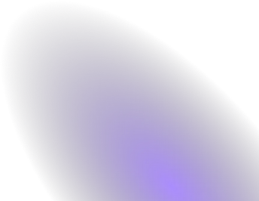 Blurred glowing purple oval shape with a soft gradient and dark edges on a transparent background.